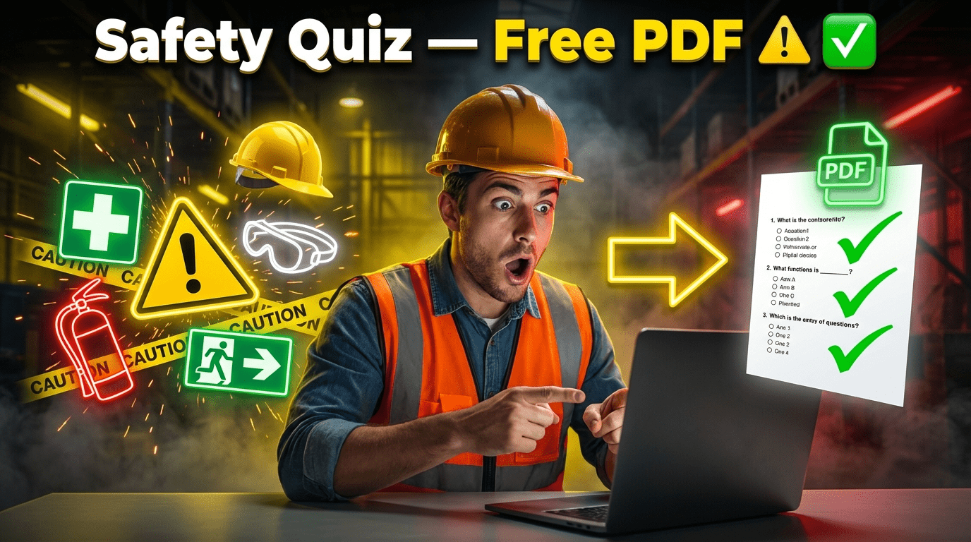 Safety Quiz Questions and Answers PDF — Free Workplace & General Safety ...